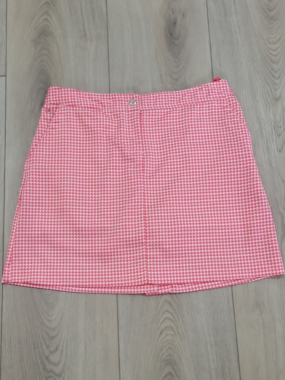 Pink Houndstooth Mini Skirt - Classic Women's A-Line